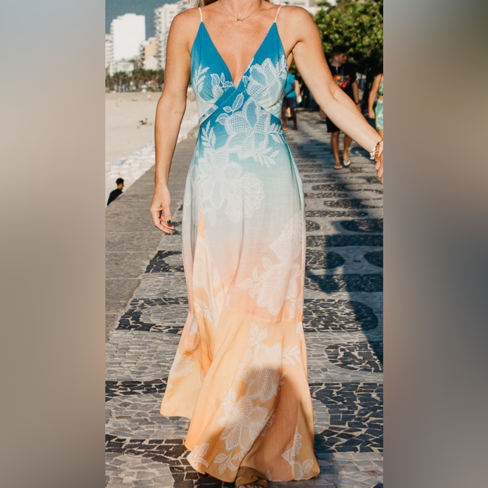 Linen wrap dress